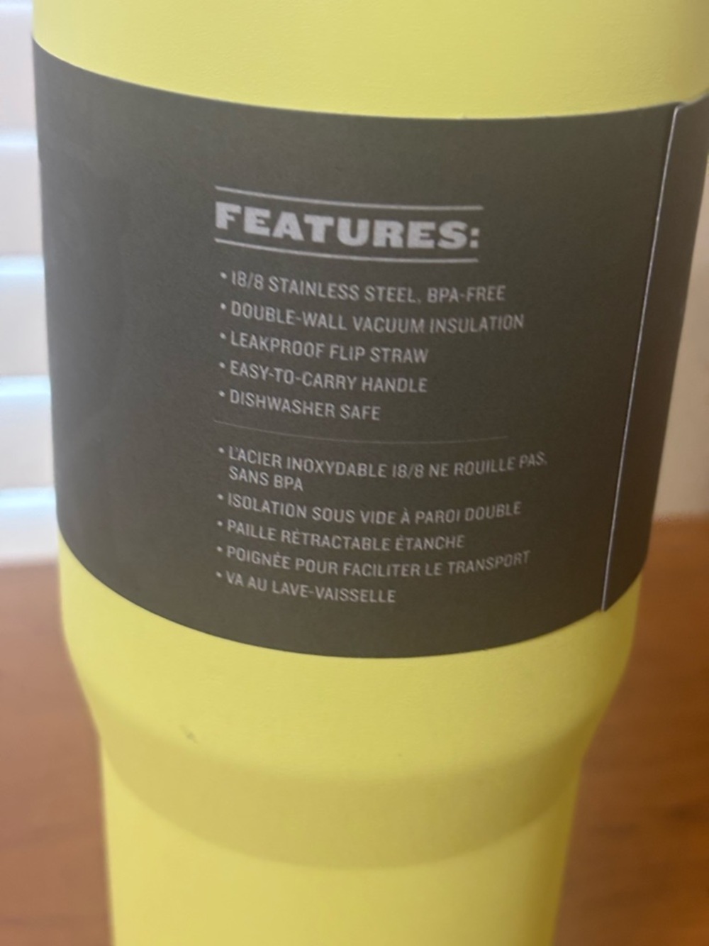 Stanley Flip Straw Tumbler in Yellow with Gray Lid - Picture 4 of 7